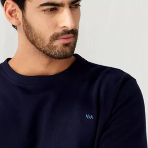 modern crew navy blue sweatshirt